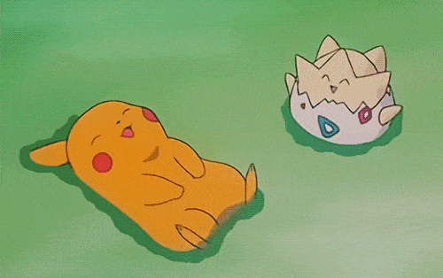 pikachu togepi chilling