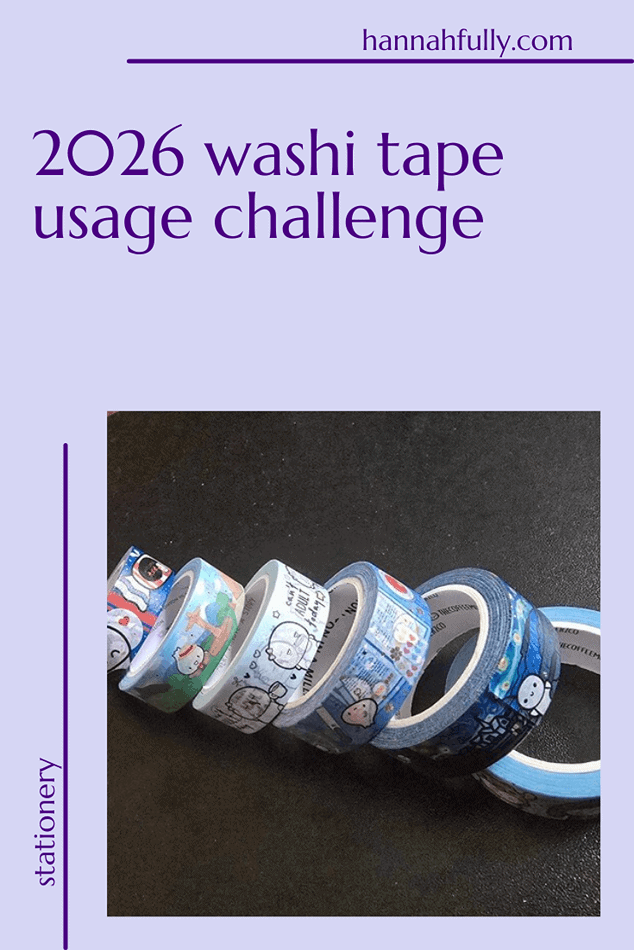 2026 washi tape usage challenge pin