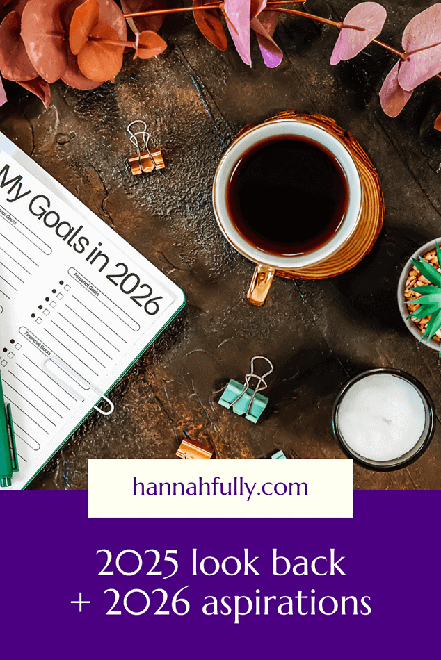 2025 look back 2026 aspirations pin