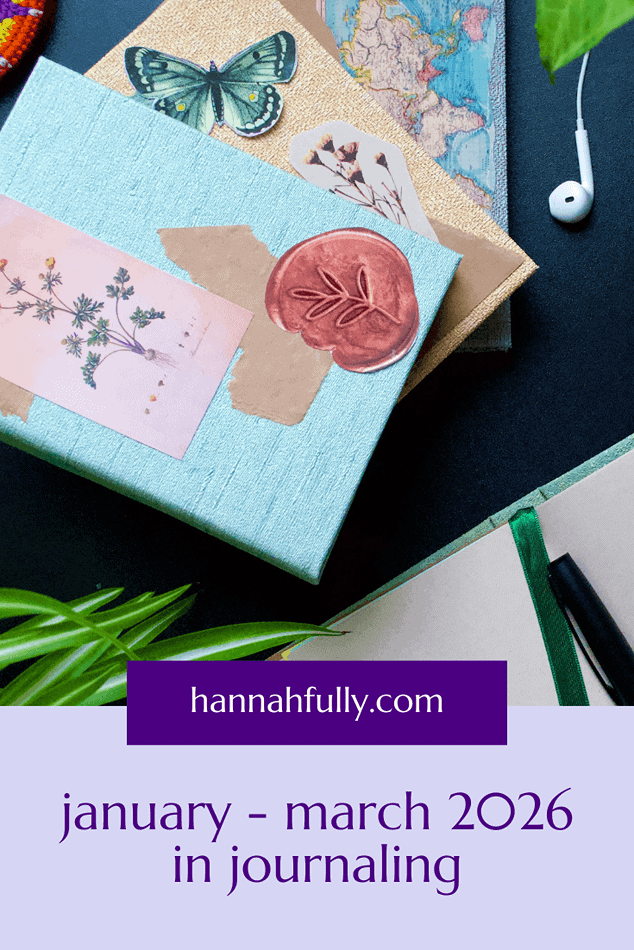 january - march 2026 in journaling pin